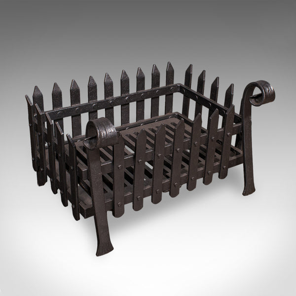 Antique Fireplace Hearth Set, English, Cast Iron, Fire Back, Grate, Victorian