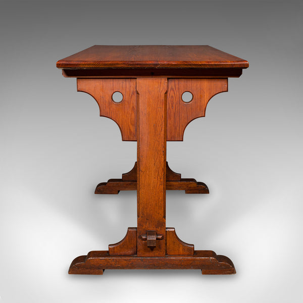 Antique Hall Table, Victorian, Pitch Pine, Kitchen, Ecclesiastical, Circa 1870