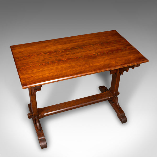 Antique Hall Table, Victorian, Pitch Pine, Kitchen, Ecclesiastical, Circa 1870