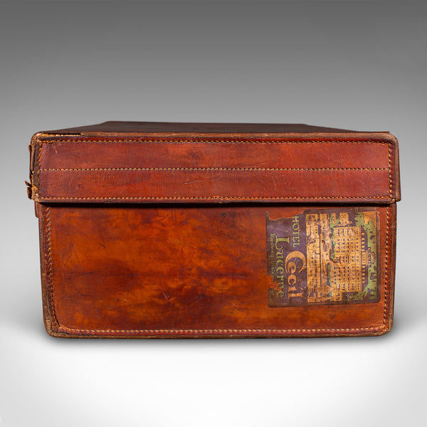 Antique Travel Suitcase, English, Leather Gentleman’s Case, Edwardian, C.1910