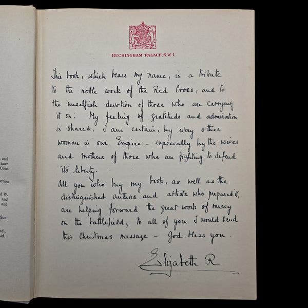 Vintage, The Queen's Book of the Red Cross, Royal History, First Edition, WWII