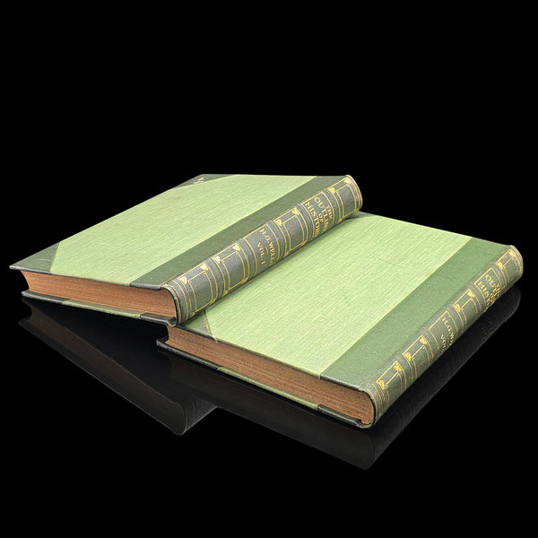 Antique, 2 Vols, HG Wells, The Outline Of History, Reference Book, Circa 1920