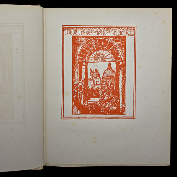 Antique Art Book, The Pageant of Venice, Hutton & Brangwyn, Illustrated, C.1920