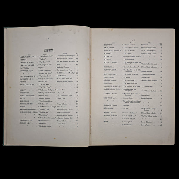 Antique Art Book, The Hundred Best Pictures, Hardcover, Illustrated, Edwardian