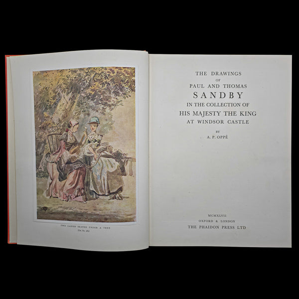 Vintage Art Book, Sandby Drawings at Windsor Castle, Illustrated, Mid Century