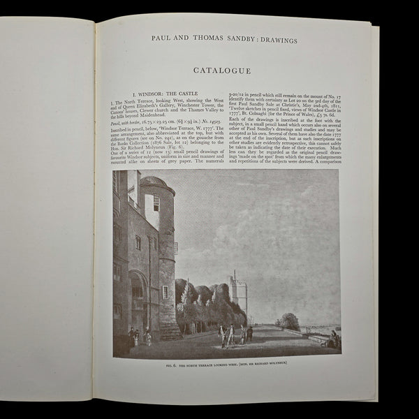 Vintage Art Book, Sandby Drawings at Windsor Castle, Illustrated, Mid Century