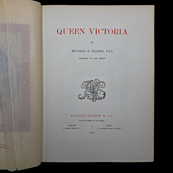 Antique Royal Book, Queen Victoria, History Reference, Hardcover, Jubilee, 1897