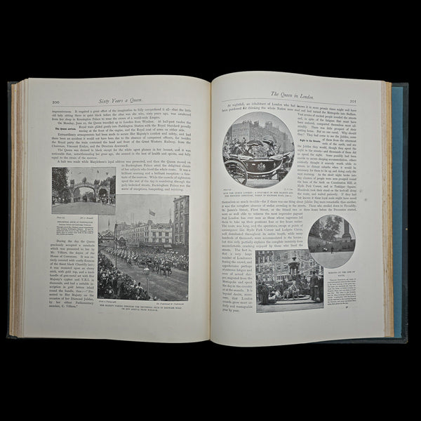 Antique Royal Book, Sixty Years a Queen, History Reference, Hardcover, Victorian