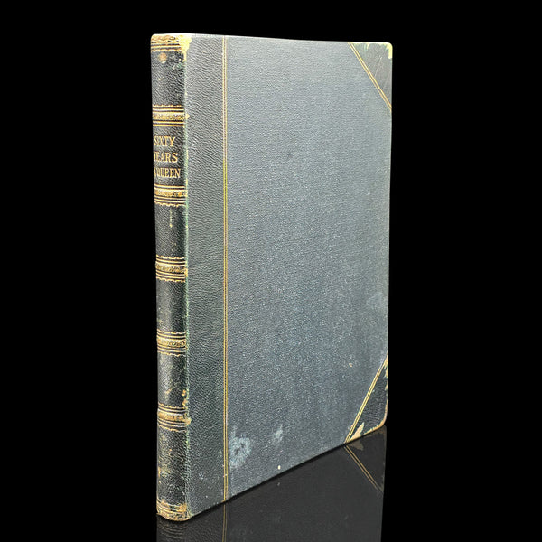 Antique Royal Book, Sixty Years a Queen, History Reference, Hardcover, Victorian