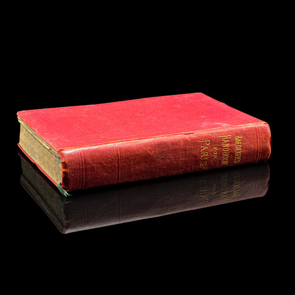 Antique Travel Book, Baedeker’s Paris and its Environs, Maps, Guide, Victorian