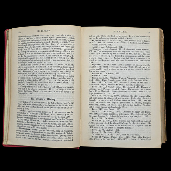 Antique Travel Book, Baedeker’s Paris and its Environs, Maps, Guide, Victorian