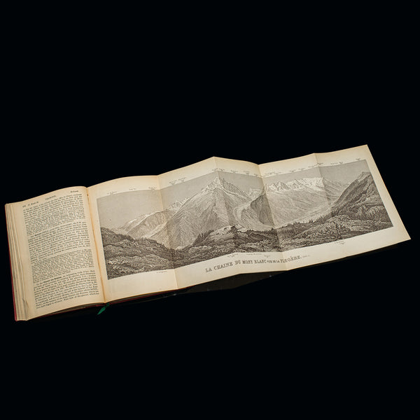 Small Antique Baedeker's South Eastern France Guide Book, Victorian, Travel Maps
