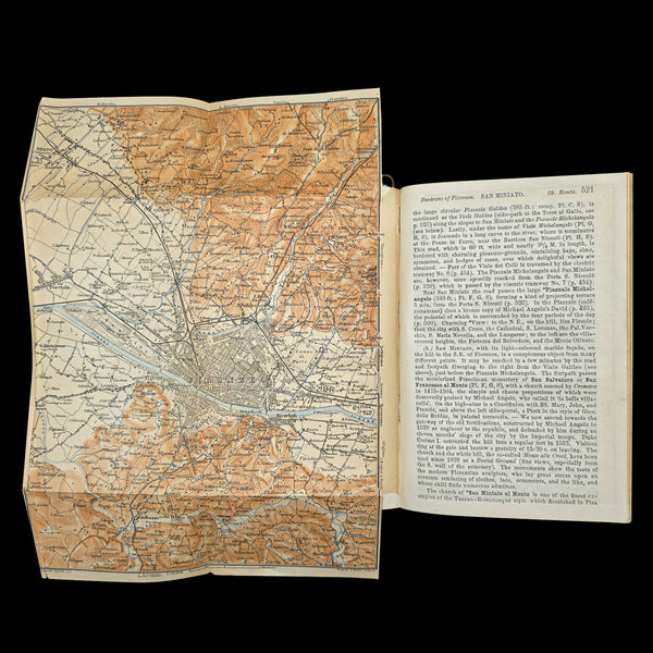 Antique Travel Book, Baedeker’s Northern Italy, Maps, Guide, Edwardian, C.1903