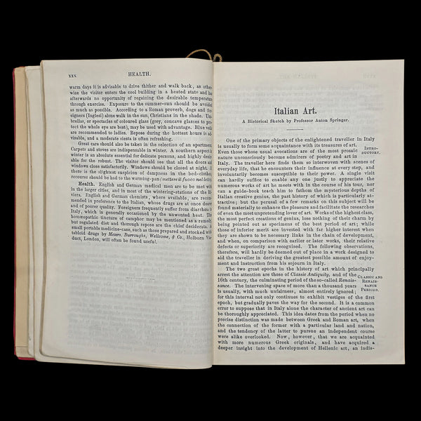 Antique Travel Book, Baedeker’s Northern Italy, Maps, Guide, Edwardian, C.1903