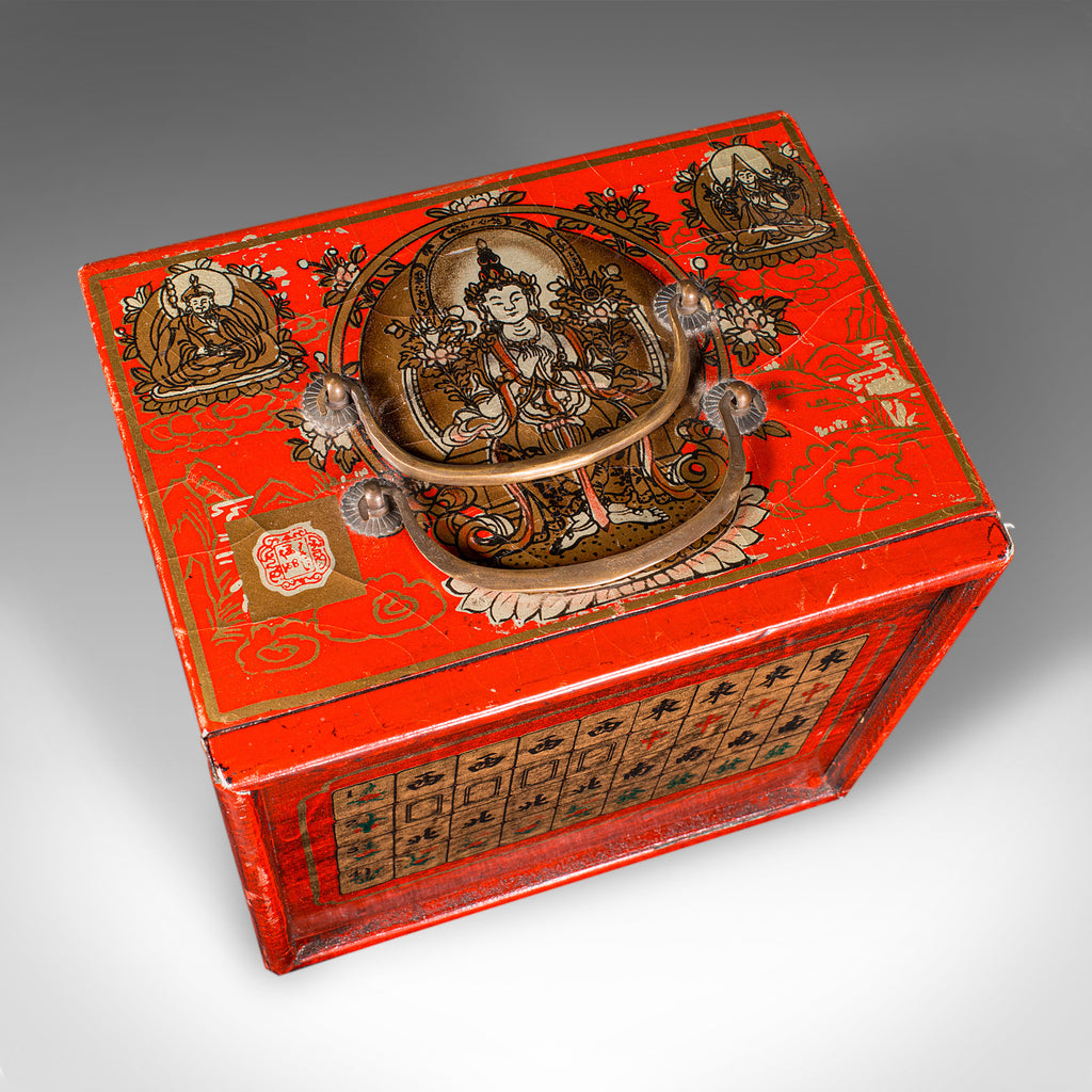 Lampe Mahjong - Carreaux de Mahjong chinois sur fond bleu - 54 cm de Lampe Mahjong - Carreaux de Mahjong chinois sur fond bleu - 54 cm de