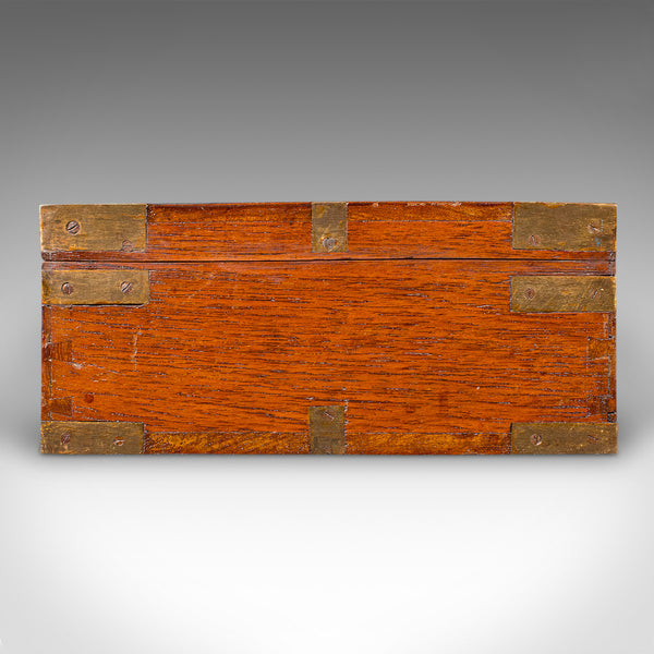 Antique Shotgun Carry Case, Indian Teak, Brass, Rifle Box, Victorian, Circa 1900