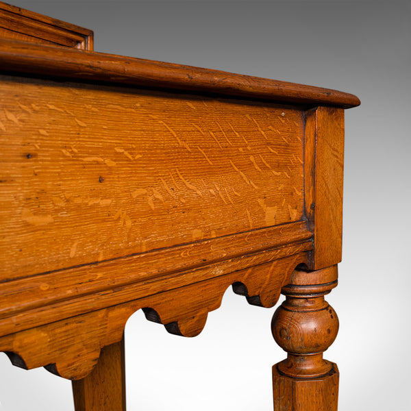 Antique Hall Side Table, Early Victorian, Scottish, Golden Oak, Console, C.1850