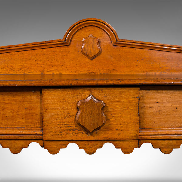 Antique Hall Side Table, Early Victorian, Scottish, Golden Oak, Console, C.1850