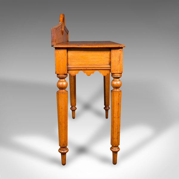 Antique Hall Side Table, Early Victorian, Scottish, Golden Oak, Console, C.1850