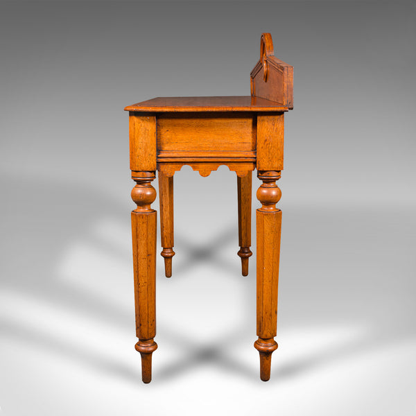 Antique Hall Side Table, Early Victorian, Scottish, Golden Oak, Console, C.1850
