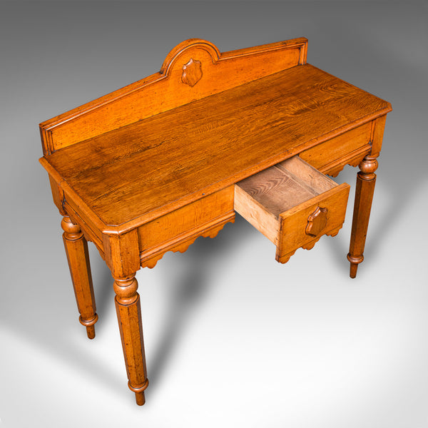 Antique Hall Side Table, Early Victorian, Scottish, Golden Oak, Console, C.1850