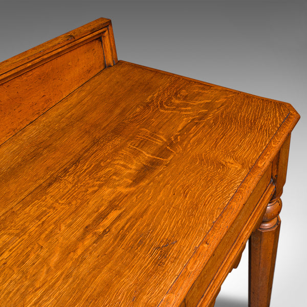 Antique Hall Side Table, Early Victorian, Scottish, Golden Oak, Console, C.1850