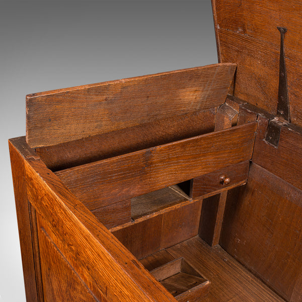 Large Antique Mule Chest, Georgian, Oak, Coffer Over Three Drawers, Circa 1780