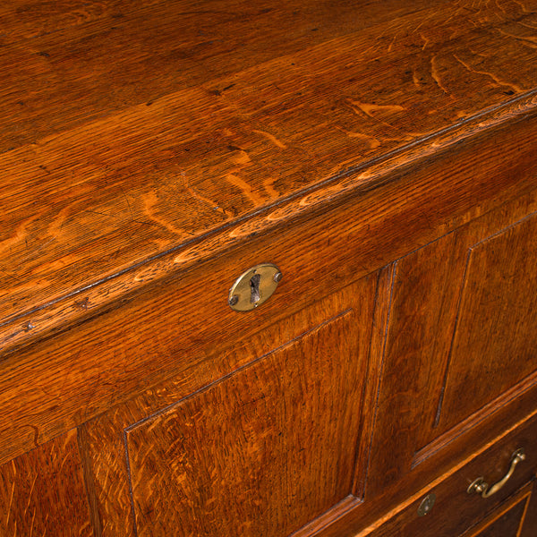 Large Antique Mule Chest, Georgian, Oak, Coffer Over Three Drawers, Circa 1780