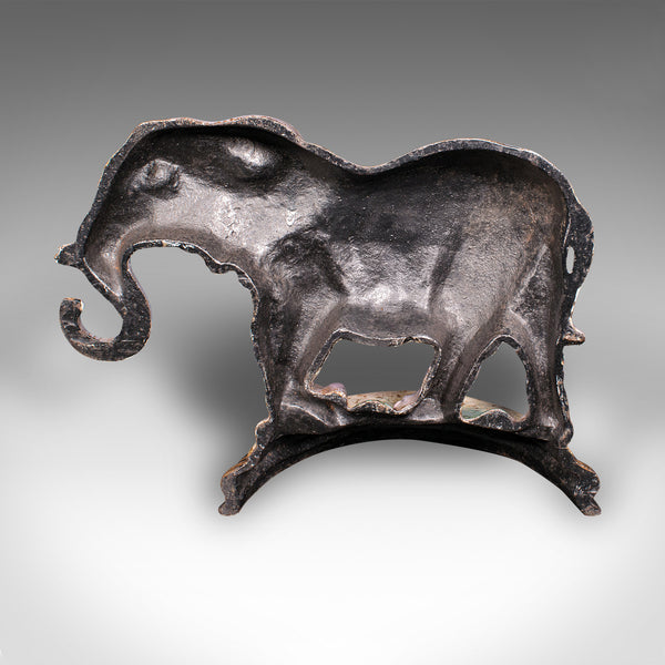 Antique Elephant Doorstop, English, Great Exhibition, Door Keeper, Victorian