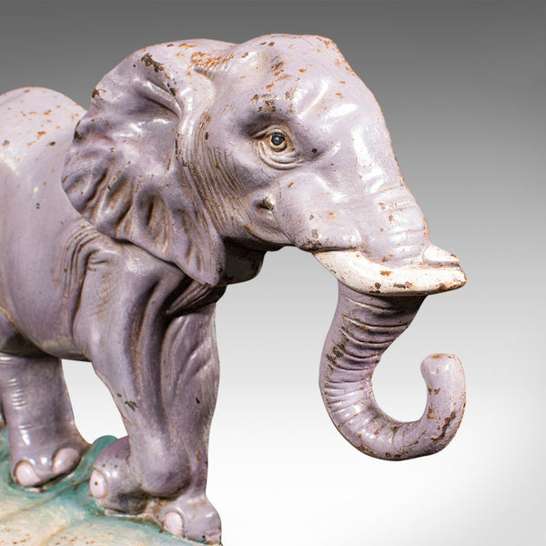 Antique Elephant Doorstop, English, Great Exhibition, Door Keeper, Victorian