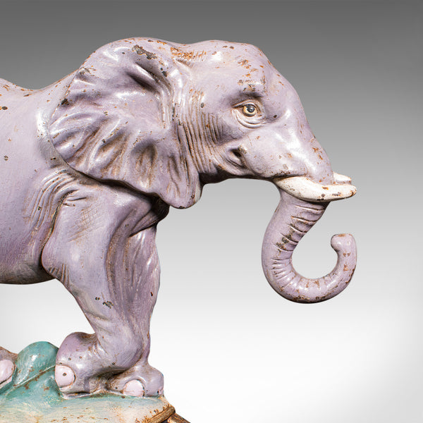 Antique Elephant Doorstop, English, Great Exhibition, Door Keeper, Victorian