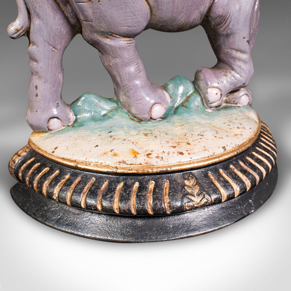 Antique Elephant Doorstop, English, Great Exhibition, Door Keeper, Victorian