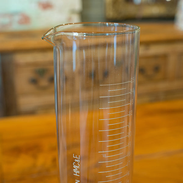 Pair of Antique Customs & Excise Measures, English, Etched Glass Beakers C.1920