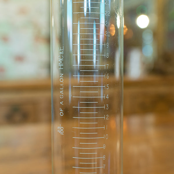 Pair of Antique Customs & Excise Measures, English, Etched Glass Beakers C.1920