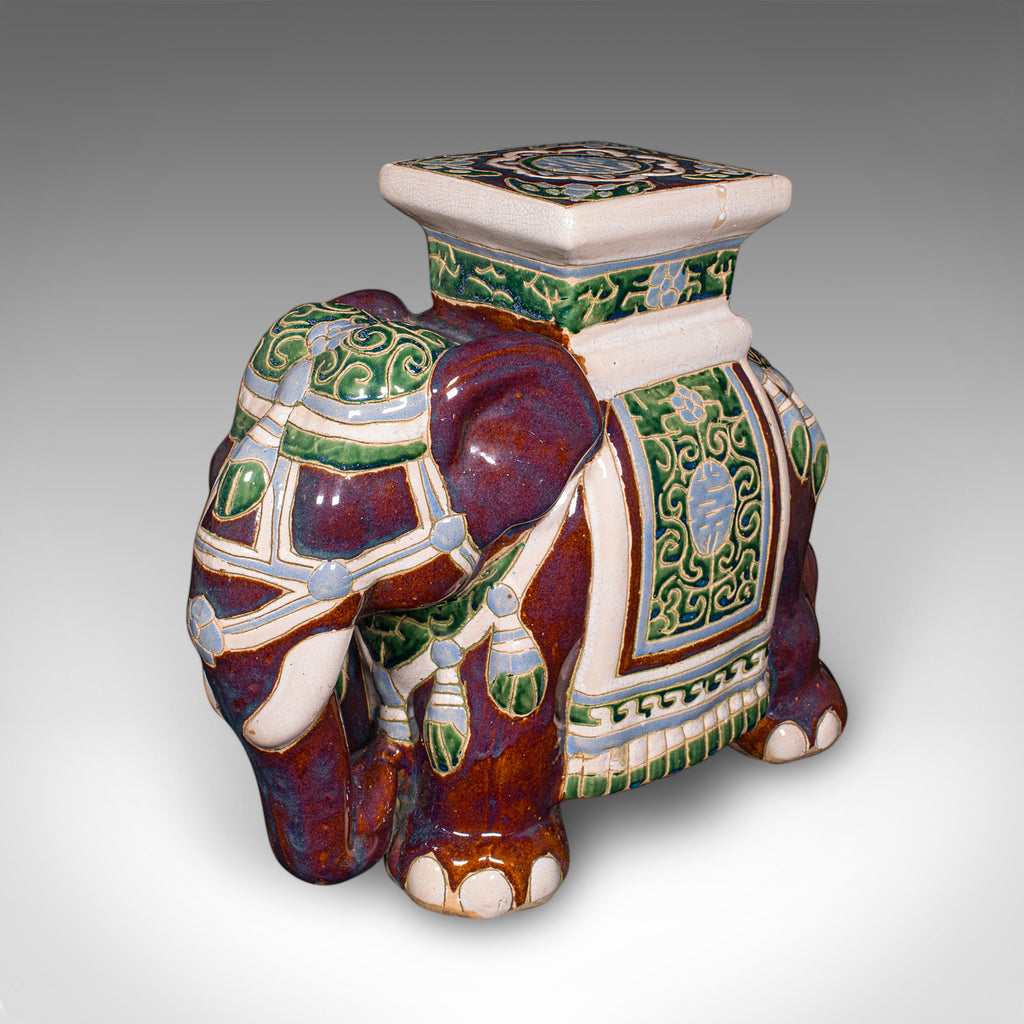 elephant plant pot holder Vintage Elephant Planter Base, Oriental, Ceramic Jardiniere Stand... – London Fine Antiques