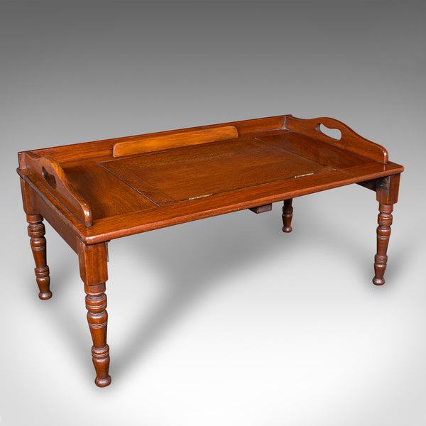 Antique Gentleman's Reading Tray, English, Walnut, Supper, Edwardian, C.1910