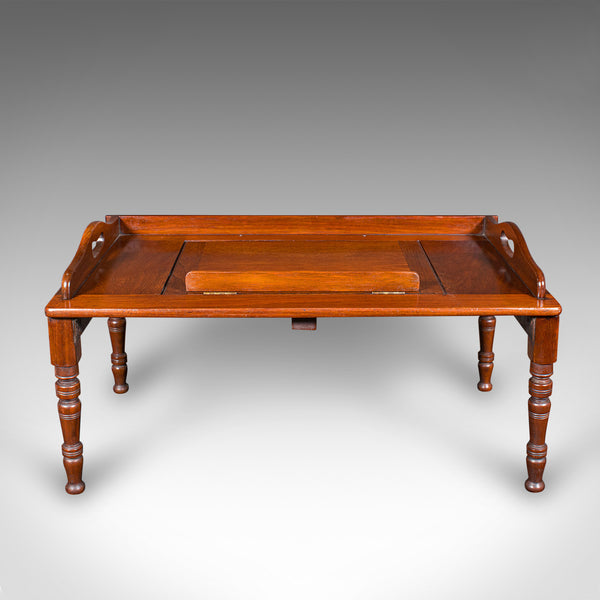 Antique Gentleman's Reading Tray, English, Walnut, Supper, Edwardian, C.1910