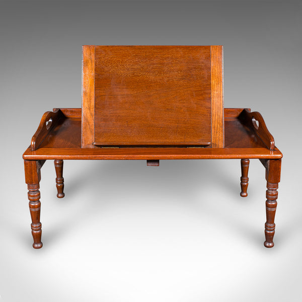 Antique Gentleman's Reading Tray, English, Walnut, Supper, Edwardian, C.1910