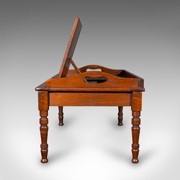 Antique Gentleman's Reading Tray, English, Walnut, Supper, Edwardian, C.1910