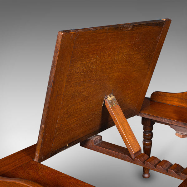 Antique Gentleman's Reading Tray, English, Walnut, Supper, Edwardian, C.1910