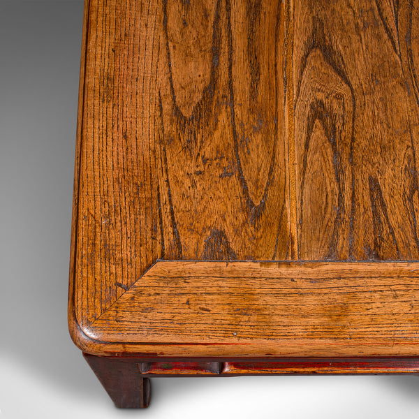 Antique Chabudai Table, Japanese, Elm, Tea, Kneeling, Meiji, Victorian, C.1900