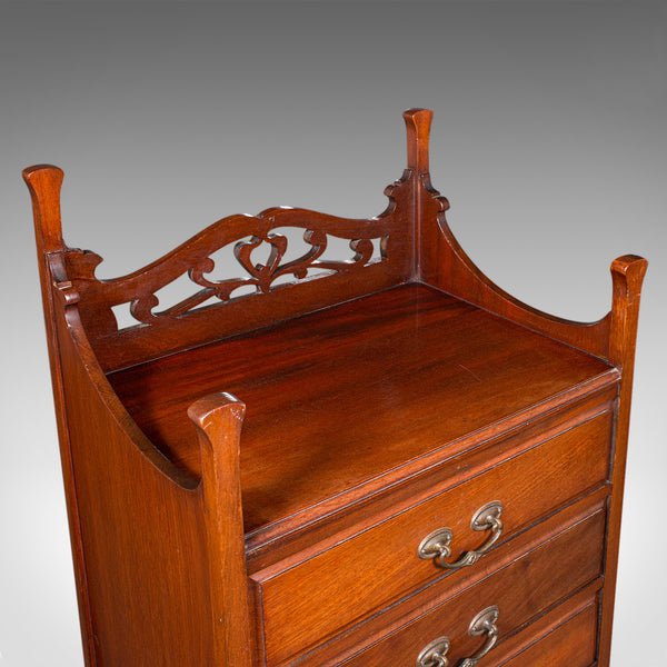 Antique Fall Front Music Cabinet, English, Art Nouveau, Victorian, After Liberty