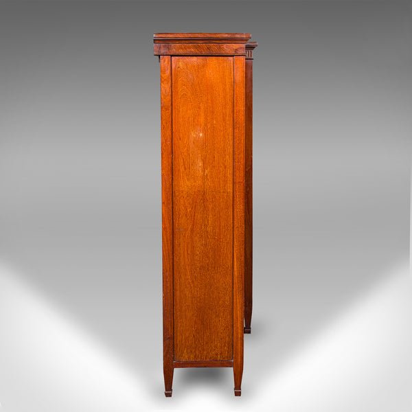Large Antique Breakfront Bookcase, English, Cabinet, Georgian Revival, Victorian