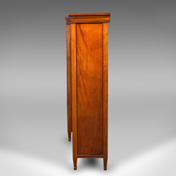 Large Antique Breakfront Bookcase, English, Cabinet, Georgian Revival, Victorian