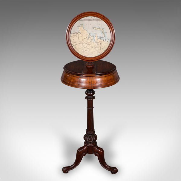 Antique Tripod Shaving Mirror, English, Vanity Grooming Stand, Victorian, C.1840