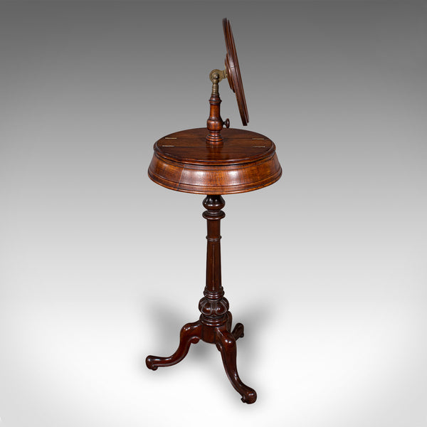 Antique Tripod Shaving Mirror, English, Vanity Grooming Stand, Victorian, C.1840