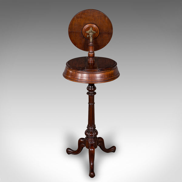 Antique Tripod Shaving Mirror, English, Vanity Grooming Stand, Victorian, C.1840