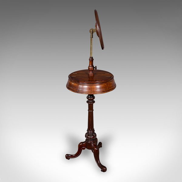 Antique Tripod Shaving Mirror, English, Vanity Grooming Stand, Victorian, C.1840