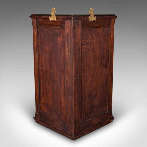 Small Antique Corner Cabinet, English, Georgian Revival, Cupboard, Edwardian