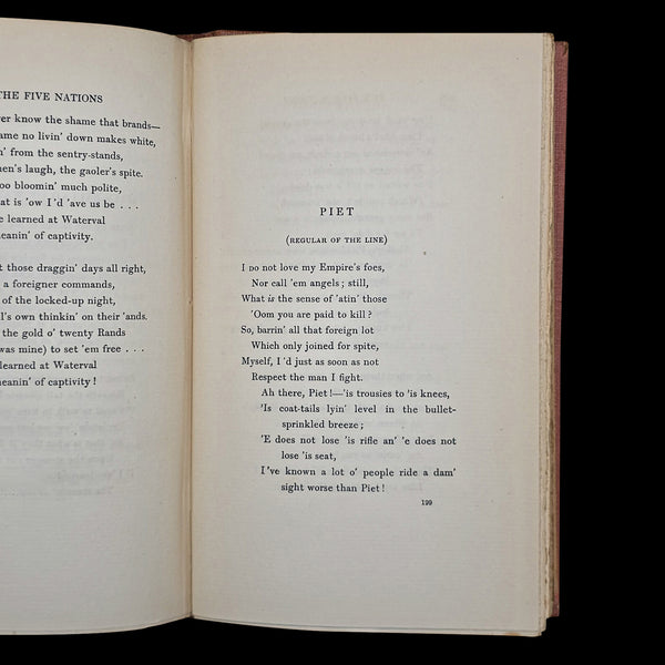 Antique Poetry Book, The Five Nations, Rudyard Kipling, Poems, Literary Classic